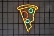 Luminária Led neon - Pizza - com 3 efeitos de luz - Alpha7 neon