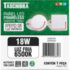 Luminaria Led Plafon Taschibra Frameless Borda Infinita Externo Quadrado 18W 6500K 12Cm