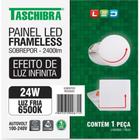 Luminaria Led Plafon Taschibra Frameless Borda Infinita Externo Redondo 24W 6500K 17Cm