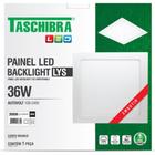 Luminaria Led Plafon Taschibra Lys Embutir Quadrado 36W 3000K 40Cm