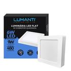 Luminária Led  Sobrepor Quadrada 6W Branca - Lumanti