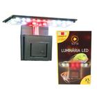 Luminaria led soma x3 preta(5w)led branco/vermelho 127v