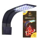 Luminaria led soma x5 preta(10w)led branco/azul 127v