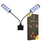 Luminaria led soma x7 preta(15w)led branco/azul 127v