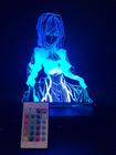 Luminaria Led, Violet Evergarden, Anime, 16 Cores, Abajur