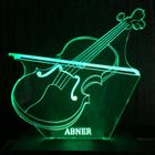 Luminária Led, Violino, Musica, 16 Cores+controle