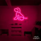 luminaria letreiro Neon Led Dog Sentado 60x60 luminoso decoração p/ selfie - Neon Custom