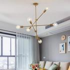 Luminária Lustre Pendente Átomo Sputnik Para 7 Lampada E27 Cor Dourado