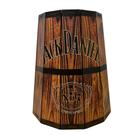 Luminária Lustre Pendente Barril Rústico Boteco Decorativo Wisky Jack Sítio Madeira MDF