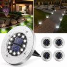 Luminária Luz Solar Espeto Kit 8 Unidades Com 8 Leds Á prova D'Água Jardim Decoração