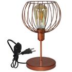 Luminária Mesa Abajur Mini Aramado Tangerine Cobre P/Décor