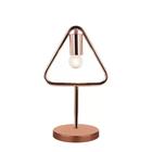 Luminaria mesa ferro cobre triangulo a35x20x14cm -