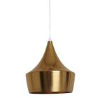 Luminaria metal cirque tend dourada diam 24 cm