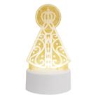 Luminária Nossa Senhora Aparecida Placa Luz Branca 18 Cm - 3D CRIATIVE