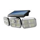 Luminária Painel Solar 3 cabeças com Sensor de Presença 120 LEDs Quintal Iluminação