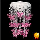 lustre modelo cascata com rosas borboletas cristal quarto bebe em Promoção  no Magazine Luiza