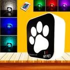 Luminária Pata I Love Pet Para Decorar e Iluminar Controle Remoto RGBW 10010683