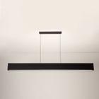 Luminária Pendente 1 Lâmp. Retangular 65cm Alumínio Preto Arky