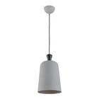 Luminaria Pendente Bell Aco E-27 Cinza 23Cm Avant