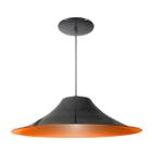 Luminária Pendente Chapéu Chinês Com Interior Laranja Com Fiação 110/220v - Luminárias Navarro