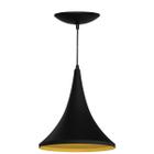 Luminaria Pendente Colibri - Preto Fosco / Dourado