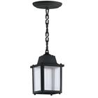 Luminaria Pendente Externo Colonial Plastico Preto Alz14 - Acende a Luz