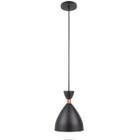 Luminária pendente florida cobre e preto p/ 1 lâmpada enerlux