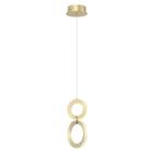 Luminária Pendente Ginga Dourado e Branco 2X5w 3000k Bella - Bella Iluminação