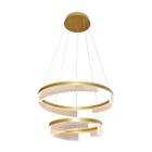 Luminária Pendente Hoops Led 60x40Cm 62w 3000k Dourado Sindora