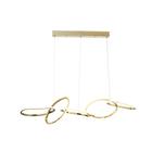 Luminária Pendente Lumier Organic 120cm 65w 3000k Dourado