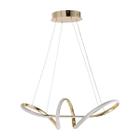 Luminária Pendente Lustre Led 3 em 1 Infinito Dourado Moderno Luxuoso INL118 - inovartte