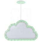 Luminária Pendente Madeira Nuvem 50cm Soquete E27 Infantil