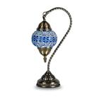 Luminária Pendente Modelo Turco Mosaico Azul 38Cm