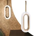 Luminária Pendente Orion Oval Led Moderno Dourado Pd35