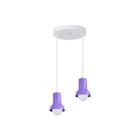 Luminaria Pendente Spot Kids Quarto Infantil Lilas 2 Lâmpadas