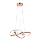 Luminária Pendente Teto 50cm 45w 3/4/6000K 3 cores Lumier Rosé gold