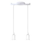Luminaria pendente trilho soquete 2 lampadas (branco) - plastico - gazplast