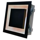 Luminária Plafon Indireta Embutir 60x60 Preto Com Branco - Nova Lume