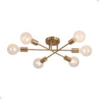 Luminária Plafon Industrial Teto Sobrepor Hashteg 6XE27 - Lucce Luz Iluminação