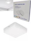 Luminária Plafon Led Borda Infinita 38W Sobrepor Quadra Bvolt Frio 6500k 22cmx22cm Ilumimax