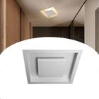 Luminária Plafon Quadrado de Embutir Luz Indireta 40x40 em Alumínio Bivolt Bocal E27 Área Interna - Lustres Online