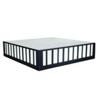 Luminária Plafon Sobrepor Com Acabamento Em MDF 35x35cm 4xE27