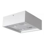 Luminaria Plafon Sobrepor Modular Branco 23X23Cm Gu10 3000K