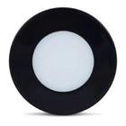 Luminaria point circular 1,5w branco frio 6000k preta bivolt