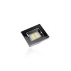 Luminária Point Pontual Retangular Cromada 6000k Branco Frio Com 4 Super Leds Bivolt Nuze