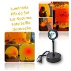 Luminária Pôr Do Sol Led Sunset Foto Decoração Iluminação