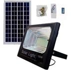 Luminaria Refletor Solar Led 100w Holofote + Placa Solar