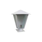 Luminária Romana Parafusar no Muro Alumínio Branco 31cm