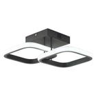 Luminária Selene Quadrado Preto 37cm Led 20W 3 em 1 Bivolt