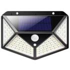 Luminária solar 100leds alta luminosidade jardim fácil instalar sensor movimento